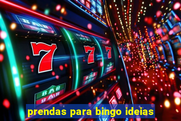 prendas para bingo ideias